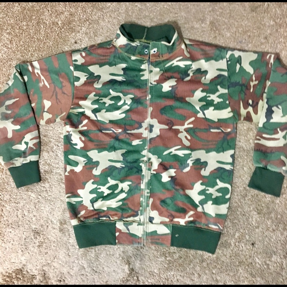 Camo knit jacket